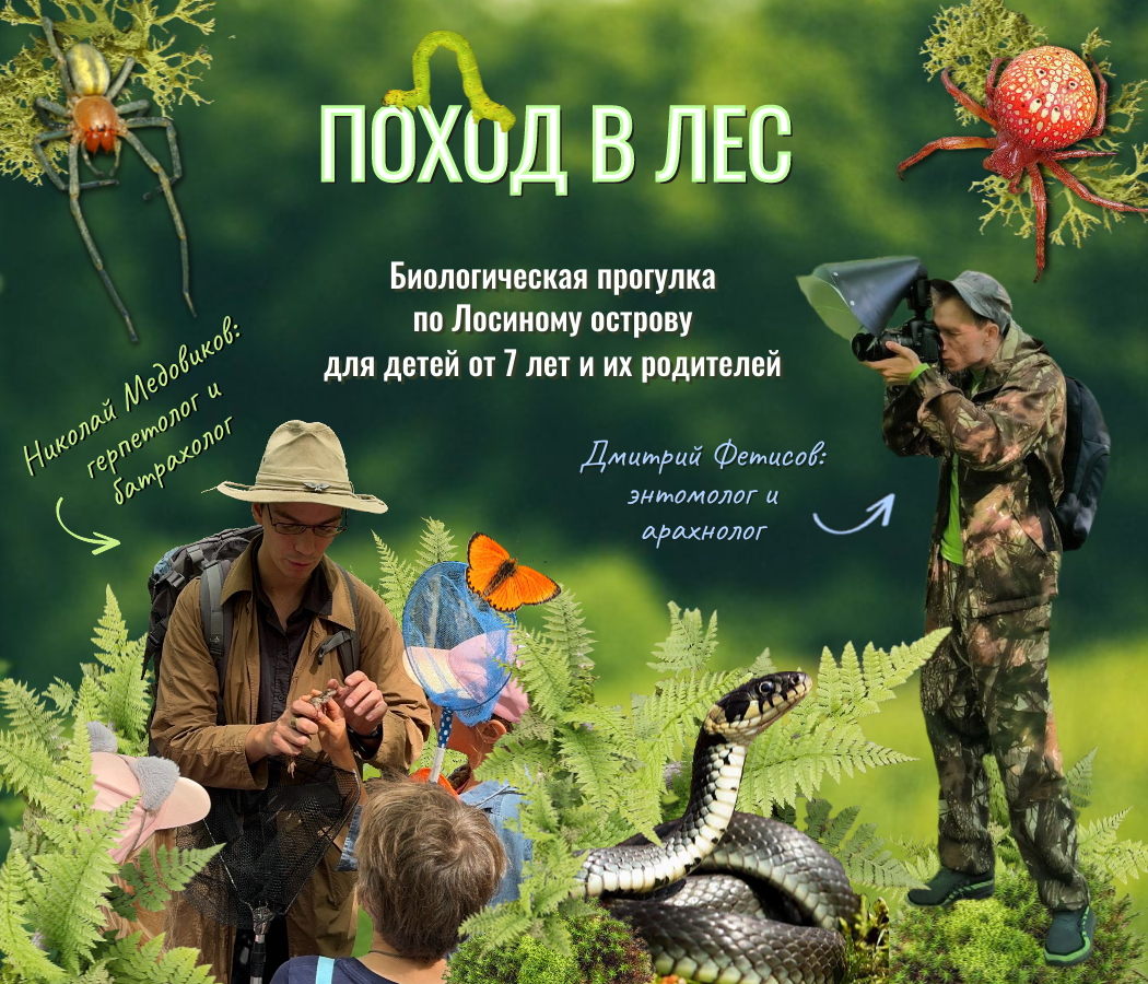Биологическая прогулка от Жучков-паучков с Николаем Медовиковым и приглашенным гостем: Дмитрием Фетисовым